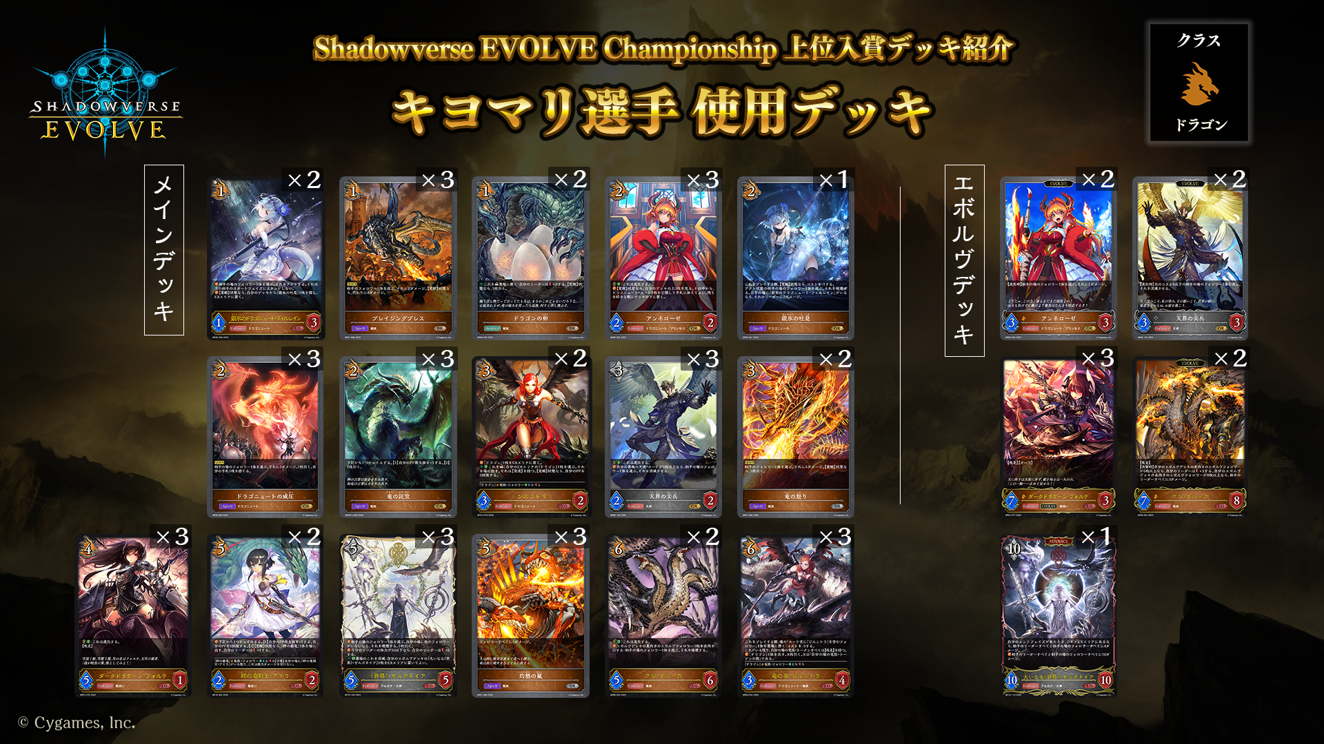 Shadowverse EVOLVE Championship」（2024年5月4週）上位入賞者デッキ紹介 | Shadowverse  EVOLVE（シャドウバース エボルヴ）公式サイト