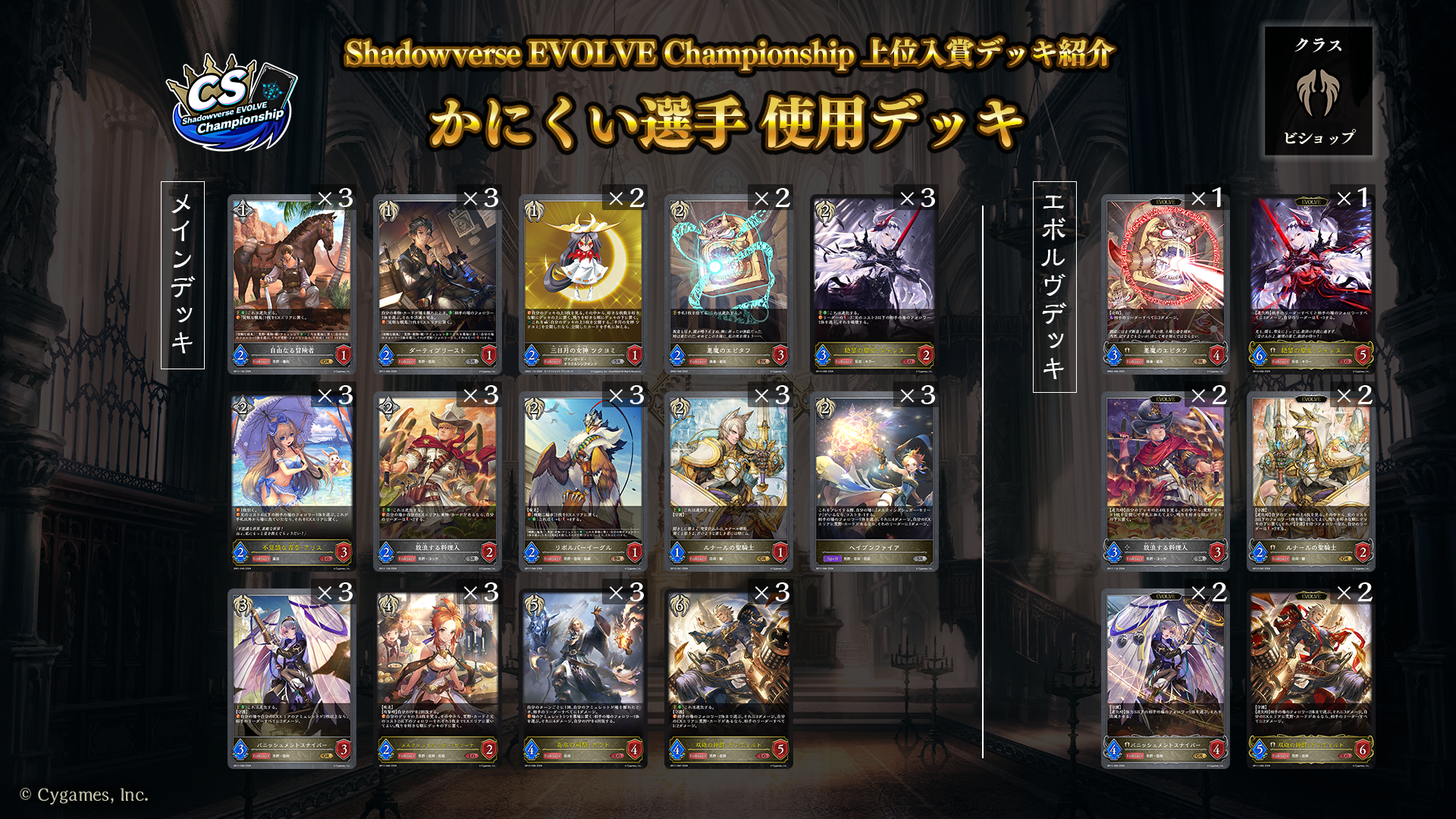 Shadowverse EVOLVE Championship」（2025年1月1週）上位入賞者デッキ